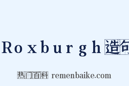 Roxburgh造句是什么意思的图片